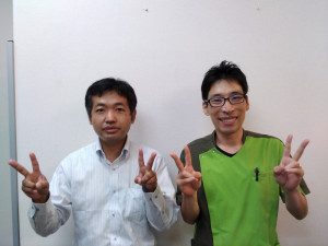 仙台市太白区長町の整体院拓の施術で、肩こりや腰の痛みが楽になり、体の軽さを実感している仙台在住の男性高橋様の写真。。